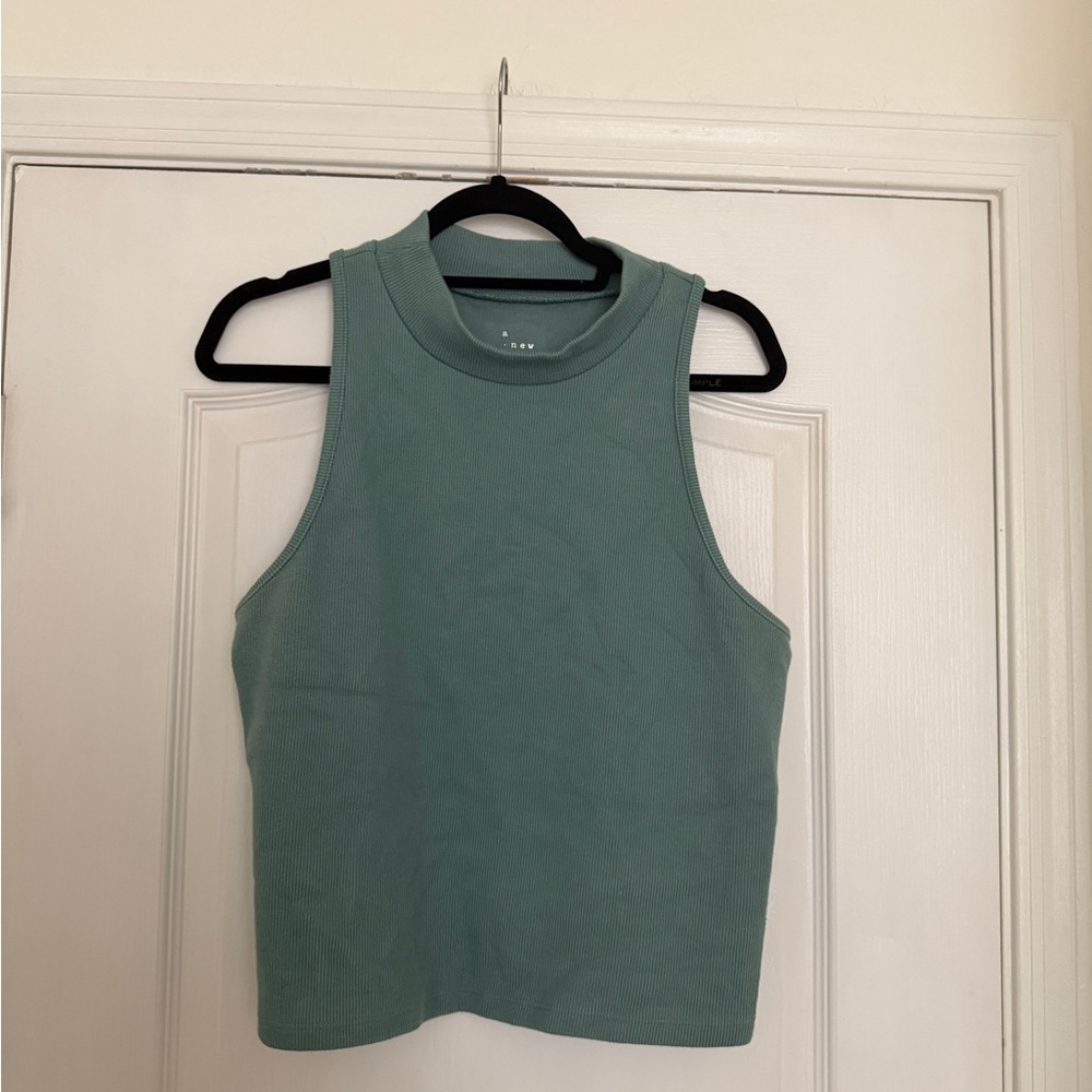 a new day Sleeveless Tank Top - dusty blue